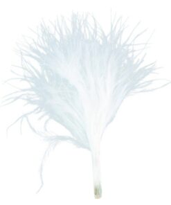 20 plumes blanches 7cm