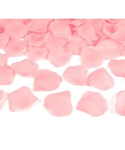 500 pétales de rose en tissu rose
