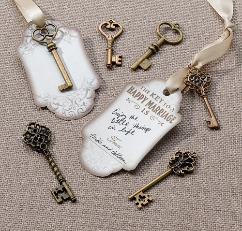 24 clés vintage bronze ruban et 24 étiquettes tags 24 clés vintage bronze ruban et 24 étiquettes tags