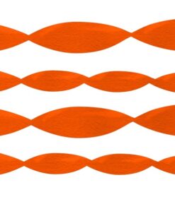 Guirlande papier crepon serpentin orange 24M