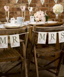 Guirlande Mr Mrs mariage shabby love