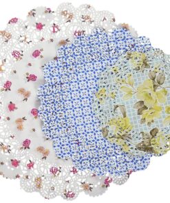 24 napperons papier flower vintage style dentelle