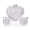 Carrosse coeur bonbonnière à dragées en plexi
