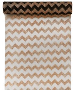 Chemin de table chevron pailleté or organdi 5M 28cm