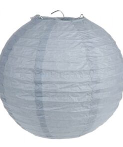 1 lanterne chinoise en papier gris 30cm