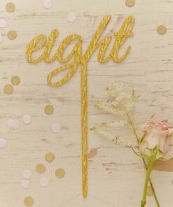Numéros de table or glitter sur pic 1-12 chiffre anglais