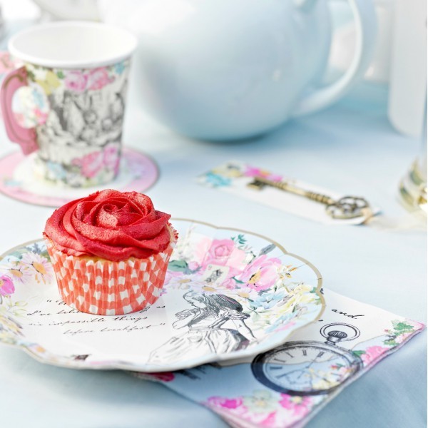 12 assiettes gâteaux Alice tea party 17cm 12 assiettes gâteaux Alice tea party 17cm