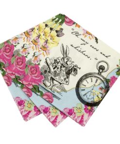 20 serviettes cocktail Alice 3 plis 25 cm