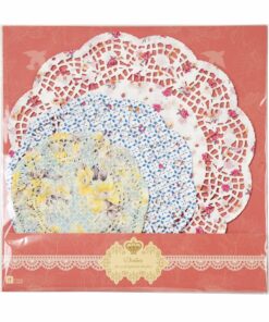 24 napperons papier flower vintage style dentelle