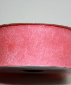 Ruban organza corail 25mm bobine 25M
