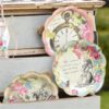 12 assiettes gâteaux Alice tea party 17cm