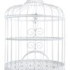 LOCATION Cage à oiseau décorative blanc metal