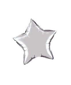 Ballon étoile gris argent