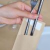 100 pochettes à couverts papier kraft