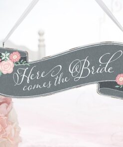 Location pancarte mariage Here Comes the Bride