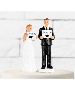 Figurine gateau jeunes mariés "I'm with"