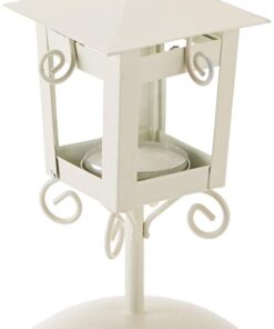 Location petite lanterne vintage sur pied H17cm