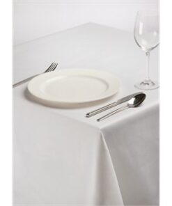 Nappe carrée en tissu blanc 225 cm