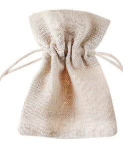 6 sachets pochon dragées coton lin naturel