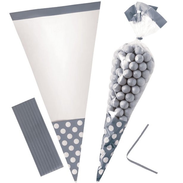 10 sachets bonbons cellophane gris 10 sachets bonbons cellophane gris