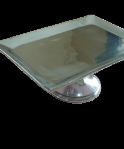 LOCATION plateau rectangulaire metal argenté