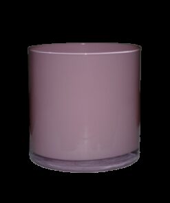 LOCATION vase rond pot en verre rose bonbonnière