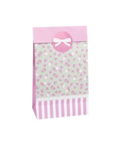 5 pochettes cadeau shabby fleurettes liberty