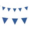 Banderole fanions bleu marine navy pois blanc