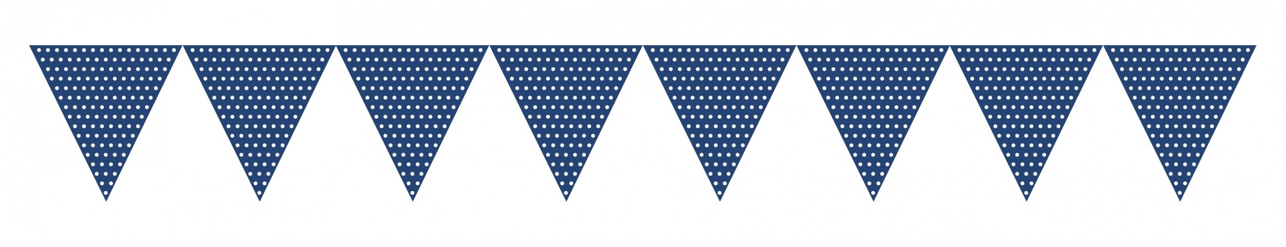 Banderole fanions bleu marine navy pois blanc Banderole fanions bleu marine navy pois blanc