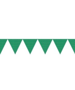 Banderole fanions vert pois blanc