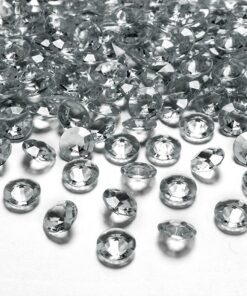 Perles Diamant de table gris foncé 12 mm