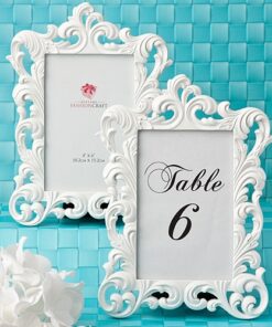 Location cadre baroque blanc marque table