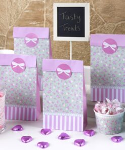 5 pochettes cadeau shabby fleurettes liberty
