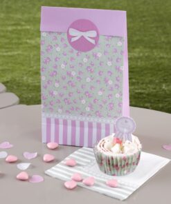 5 pochettes cadeau shabby fleurettes liberty