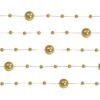 5 guirlandes de perles or doré gold 1M30