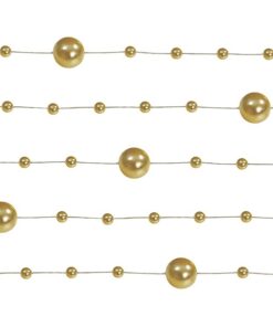 5 guirlandes de perles or doré gold 1M30