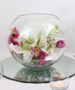 Location vase boule D30cm centre de table mariage