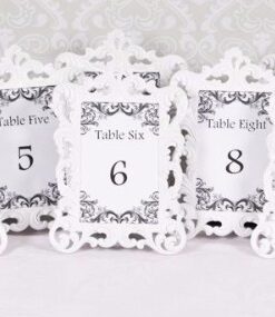 Location cadre baroque blanc marque table