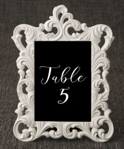 Location cadre baroque blanc marque table