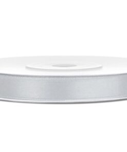 Ruban de satin 6mm gris argent clair silver