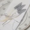 10 plumes paillettes gris argent