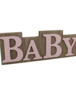 LOCATION panneau BABY en bois rose à pois