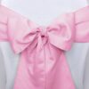 Location noeud de chaise rose clair en satin