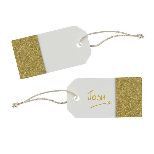 12 étiquettes tag ivoire et or paillettes glitz 12 étiquettes tag ivoire et or paillettes glitz