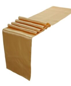 Tissu satin doré 36cm 9M chemin de table