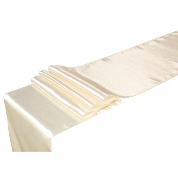 Tissu satin ivoire 36cm 9M chemin de table Tissu satin ivoire 36cm 9M chemin de table