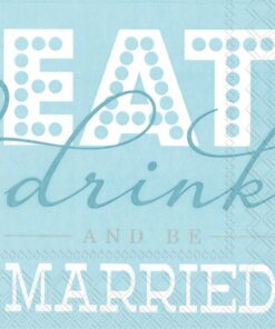 20 petites serviettes mariage eat drink and be married