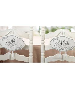 location 2 deco de chaise mariage Mr Mrs