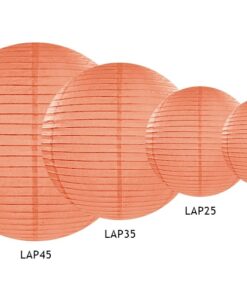 1 lanterne japonaise en papier orange pastel 35 cm