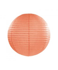 1 lanterne japonaise en papier orange pastel 35 cm
